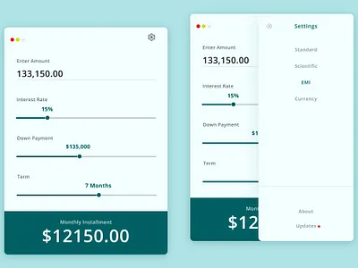 Created a calculator that calculates mortgage payments! calculator figma ui