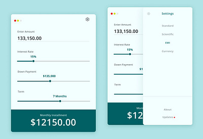 Created a calculator that calculates mortgage payments! calculator figma ui
