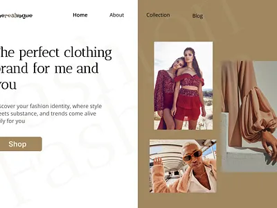 Therealvogue landing page, where style meets sophistication! landing page style ui