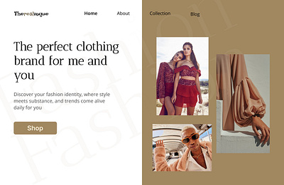Therealvogue landing page, where style meets sophistication! landing page style ui