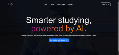 AI powered support for studying!! ai chatbot code study ui