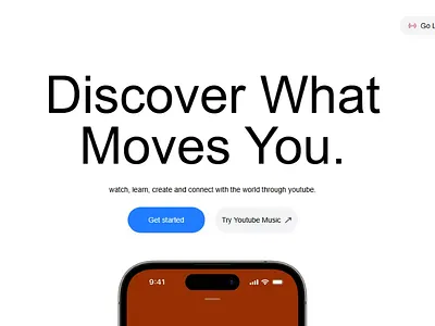Created a landing page for Youtubemusic with Framer!!😎 landing page product design ui web design youtube