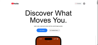 Created a landing page for Youtubemusic with Framer!!😎 landing page product design ui web design youtube