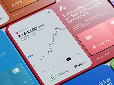 Crypto App UI / 3D Set Design 3d branding graphic design ui
