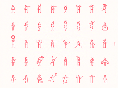 icon characters ballet dancer characters cowboy geisha graduation icons info desk karate liberty statue listening to music mary poppins pointing out praying queen rock n roll shopping singer wc wizard you are here