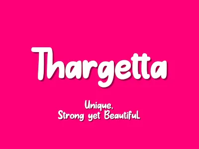 Thargetta branding design display font graphic design illustration script thargetta