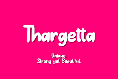 Thargetta branding design display font graphic design illustration script thargetta
