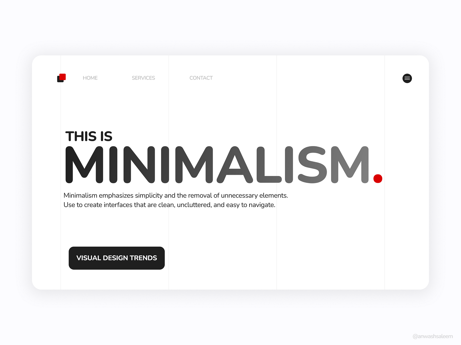 Minimalism - UI Style by Anwash on Dribbble