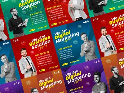 We Are Digital Marketing Agency Social Media Post Design ads banner business solution digital marketing graphic design marketing post design social media social media post design