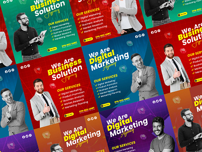 We Are Digital Marketing Agency Social Media Post Design ads banner business solution digital marketing graphic design marketing post design social media social media post design