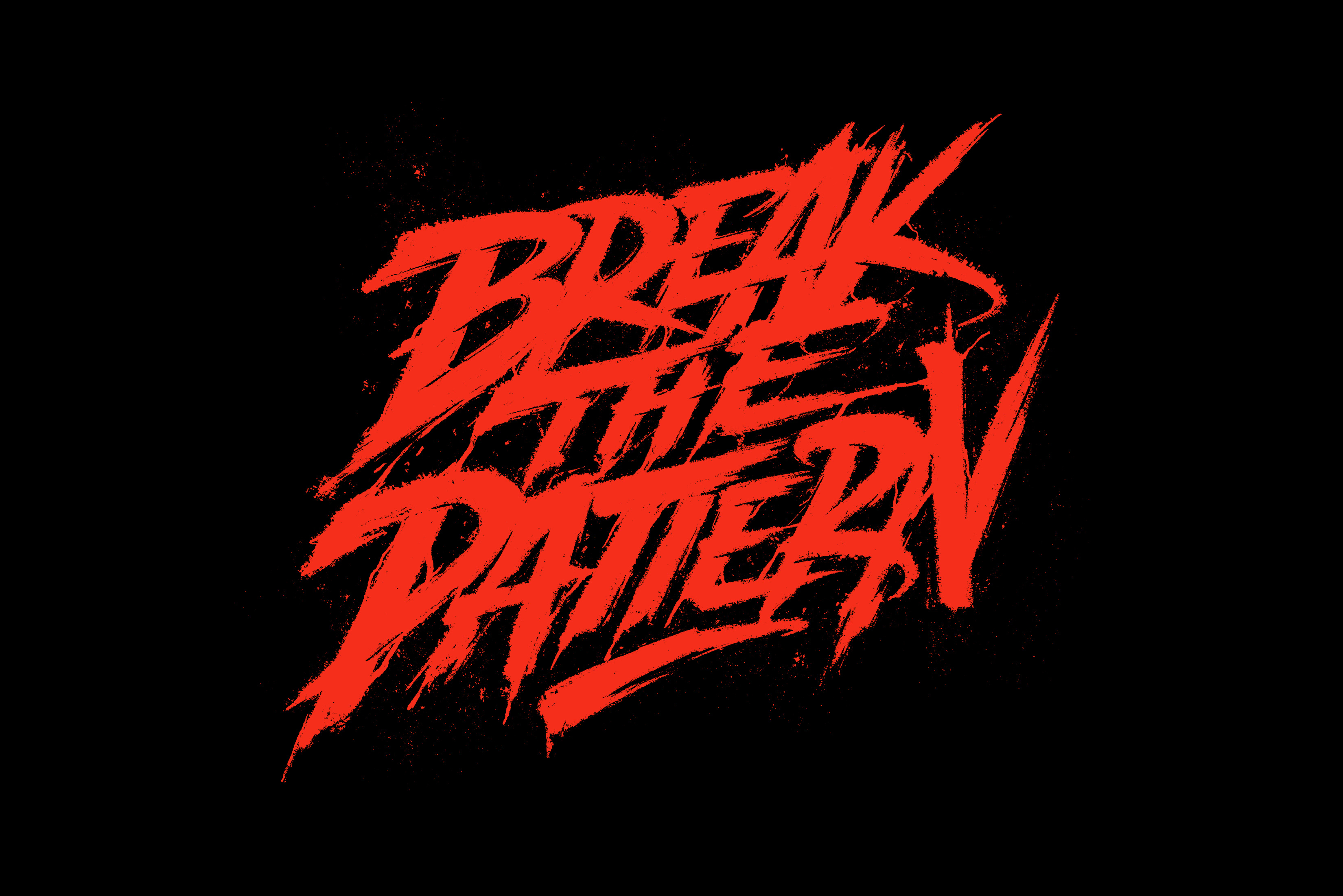 Break the Pattern - Custom Brush Lettering branding design font illustration lettering logo tshirt tshirt design typography ui
