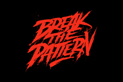 Break the Pattern - Custom Brush Lettering branding design font illustration lettering logo tshirt tshirt design typography ui