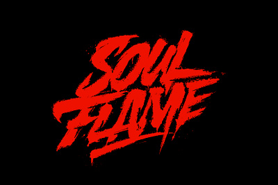 Soul Flame - Custom Brush Lettering branding design font illustration lettering logo tshirt tshirt design typography ui