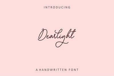 Dearlight branding dearlight design font graphic design handwritten illustration monoline script