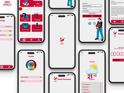 UI View of EduChili App - Agriculture Education desainaplikasi designaplication digital agriculture educhili farmersmart figmadesign mobileapp ui uiux