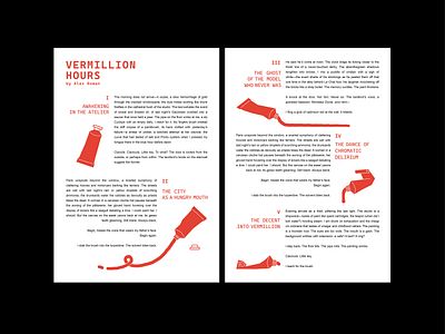 Text Layout - Vermillion Hours 2d adobe illustrator design graphic design illustration layout page page layout poem text text layout vector vermillion hours