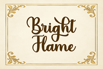Bright Flame Font branding bright design flame font graphic design handwritten illustration script