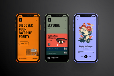 Poetry App Concept app poetry webdesign