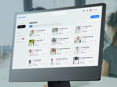 Healight - SaaS Healthcare - Doctors app clean clinic concept dashboard design doctors health healthcare healthtect hospital management medical mobile saas ui uiux ux web design website