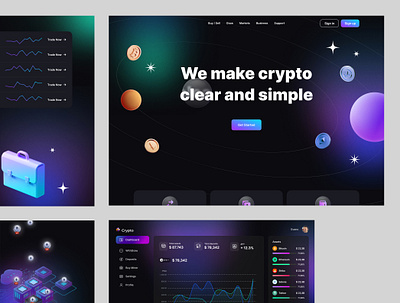 Crypto site design graphic design ui