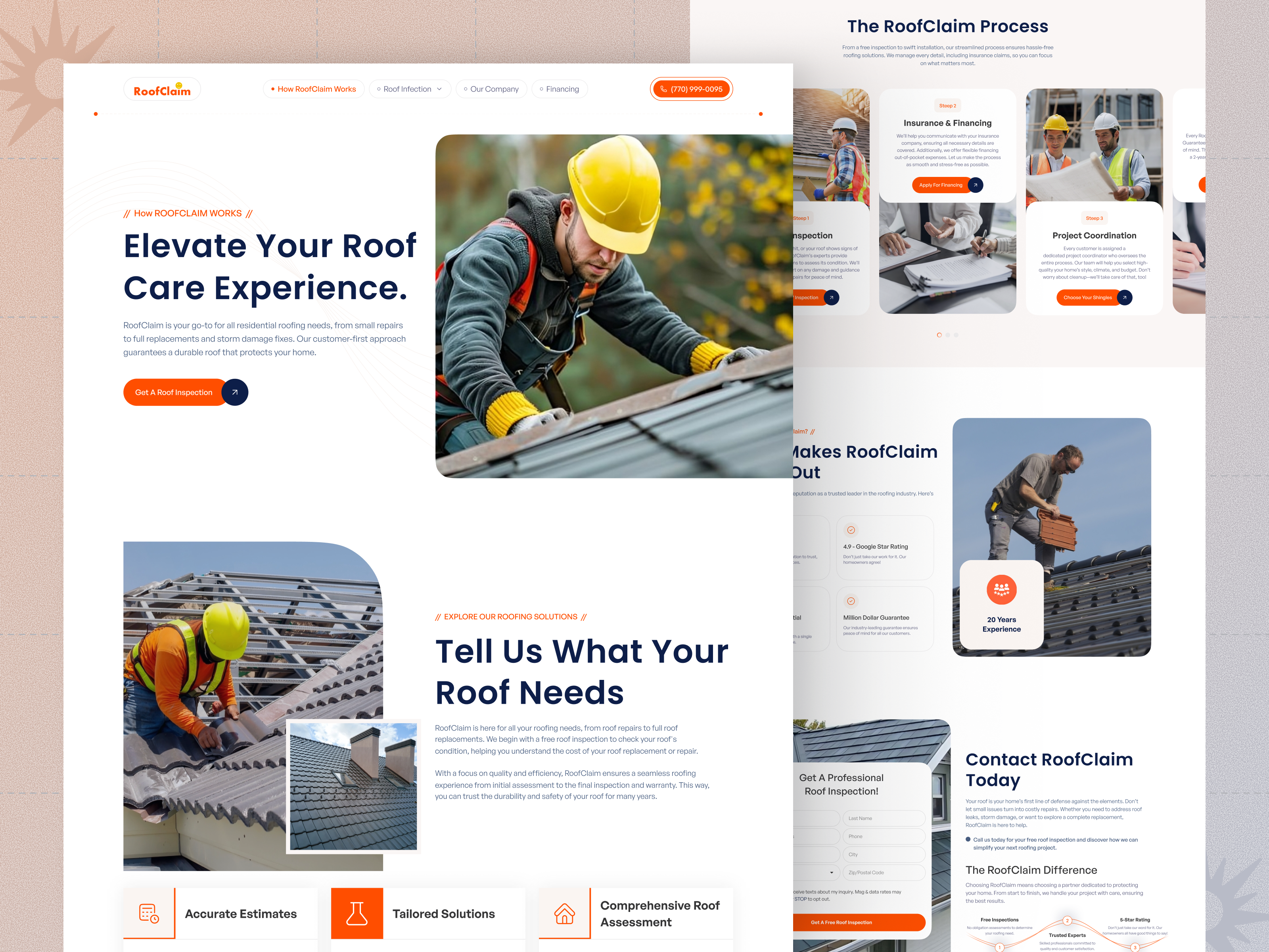 Example of Roofing Website Design || Wix Website