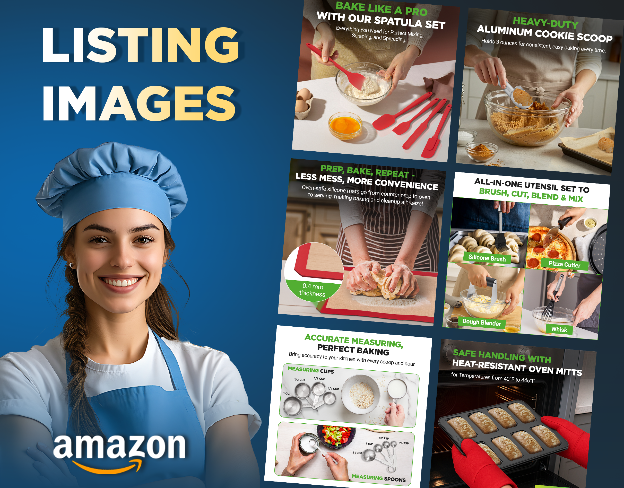 Amazon Listing Images | Nutrichef Bakeware Set a amazon amazon images amazon infographics amazon listing ebc ecommercedesign ecommercegraphics enhanced brand content graphic design infographic design listing listing images product design product images