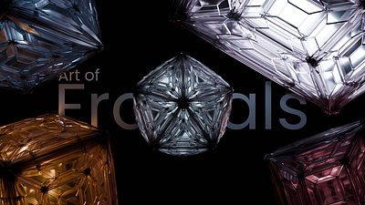 Art of Fractals 3d 3d art animation art blender crystal design fractals geometry node mockup motion graphics spacial design stage visual visual storytelling