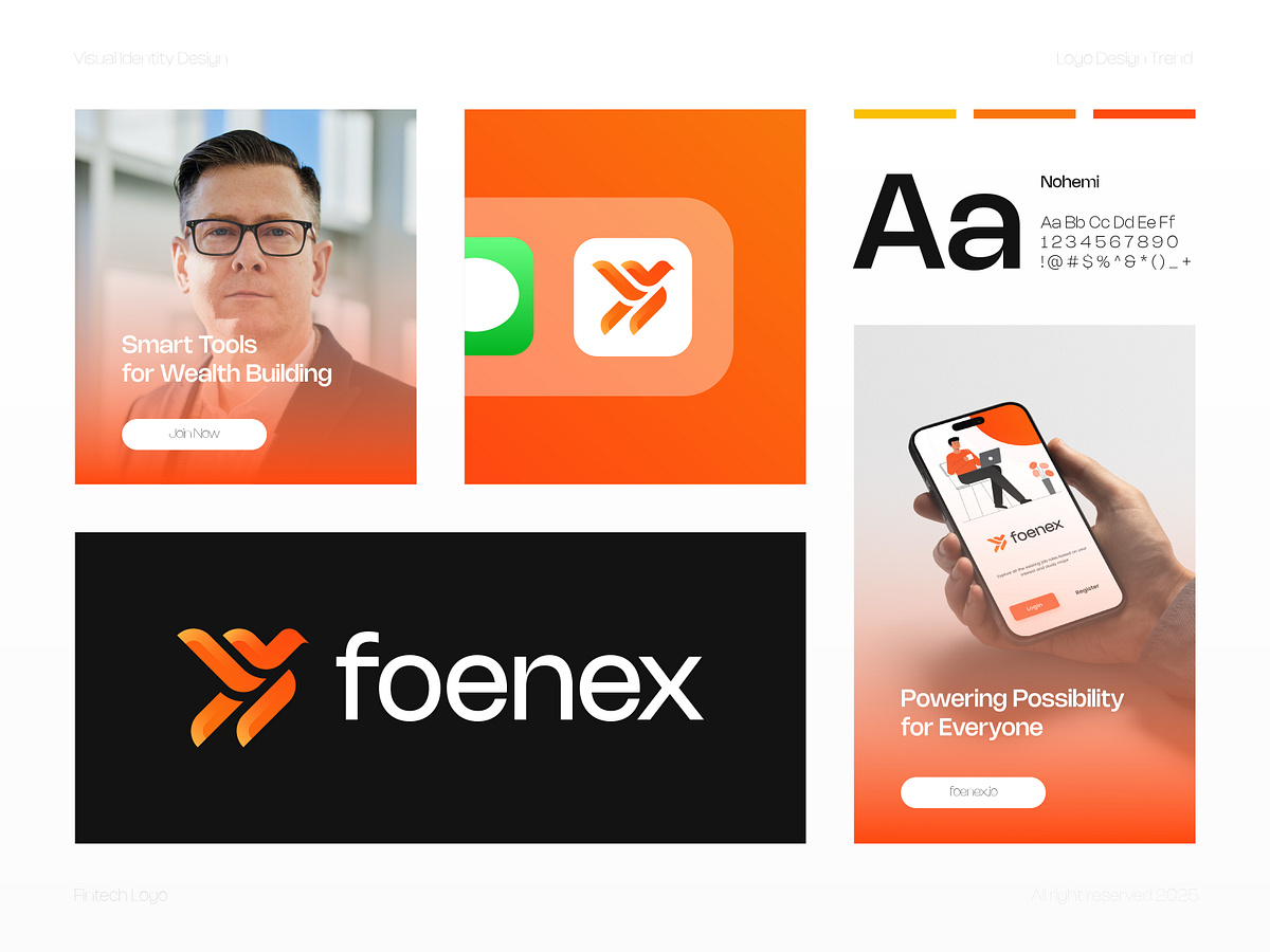 Modern Creative Abstract Phoenix Logo For Fintech Startup Image 1