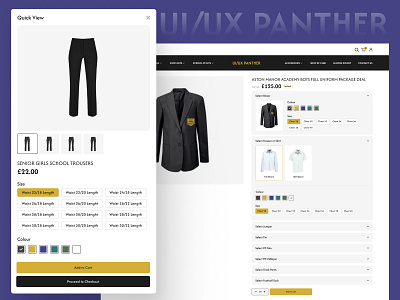 Quick View and PDP Page Design branding design graphic design illustration logo typography ui ux vector