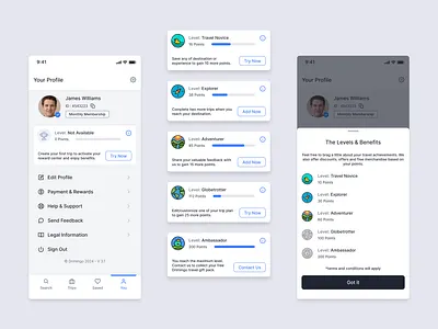 Gamification Levels design gamification ios level badges mobile app simple ui user profile ux