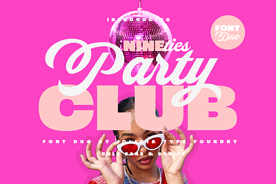Nineties Patrty Club | Retro Font Duo | Free To Try freebies freefont modern retro font