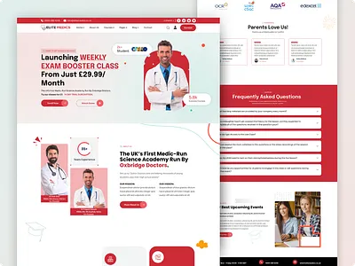 Elite Medics – E Learning Landing Page design landing page ui uiux ux web web design