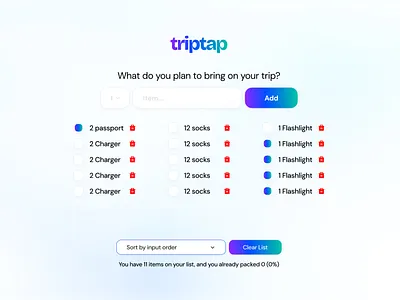 TripTap App using React.js tour travel trip trip app