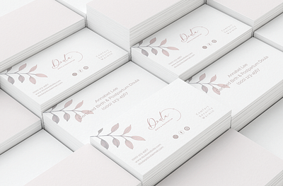 The Leaf - Business Card Design No. 1 birth professional business card canva design doula etsy feminine design fertile optimism fully customizable