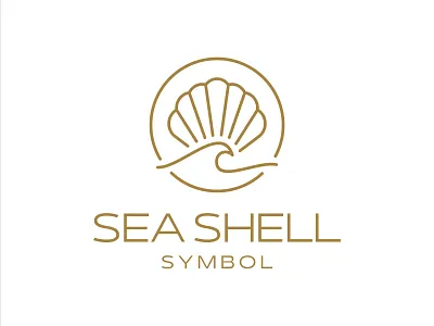 Sea Shell beach elegant icon logo logo design mark restaurant sea seafood seashell shell simple symbol wave