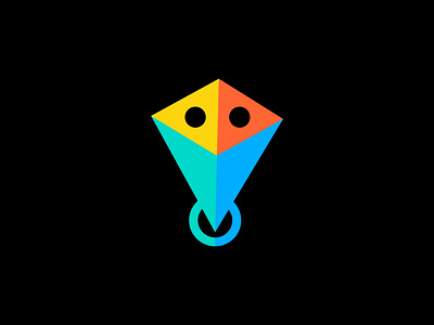 Logo for Kids’ Learning App branding educational app kids learning kite kite flying logo modern logo playful kite toy logo