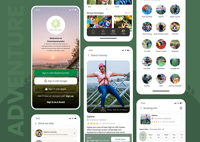 Adventure Activity Mobile App adventure activity adventure activity mobile app adventure app design adventure mobile app mobile app mobile app design mobile ui ux design trending mobile app user experience user interface water sport mobile app zipline mobile app