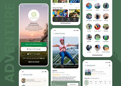 Adventure Activity Mobile App adventure activity adventure activity mobile app adventure app design adventure mobile app mobile app mobile app design mobile ui ux design trending mobile app user experience user interface water sport mobile app zipline mobile app
