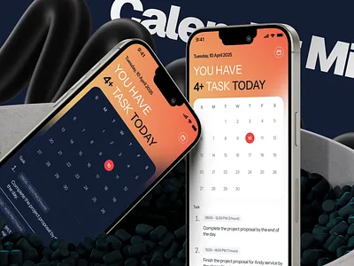 Calendar Application appdesigndaily calendarapp cleaninterface dayplanner dribbbledesign figmaui gradientui iosdesign iosui lightanddarkmode minimaldesign mobileui modernappdesign productivityapp scheduleplanner taskmanager todolistapp uiuxdesign userexperience uxinspiration