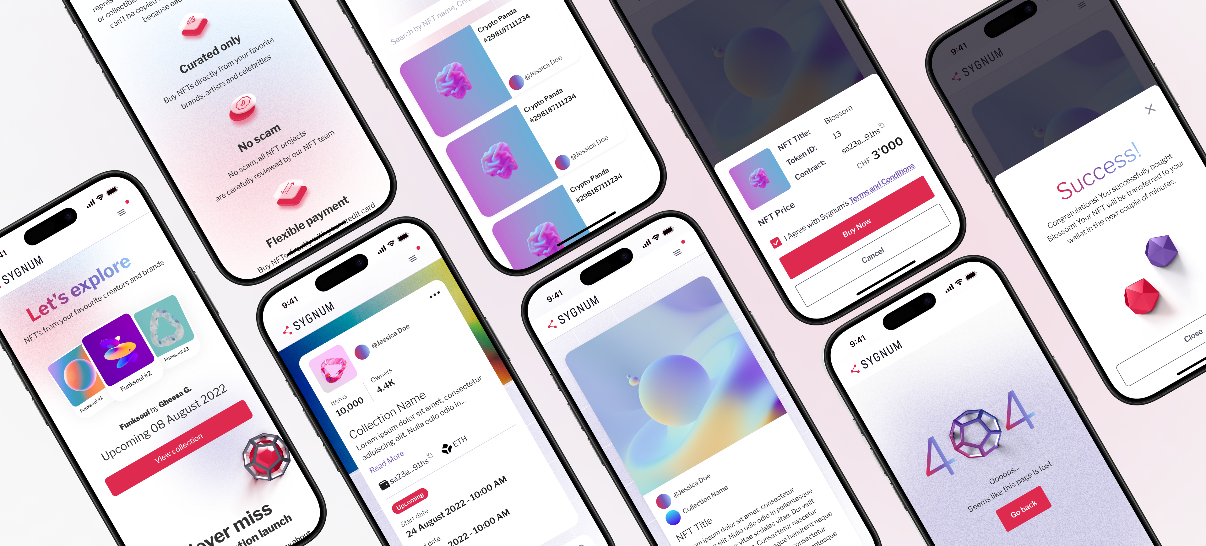 Sygnum NFT nft ui ux ux design web design