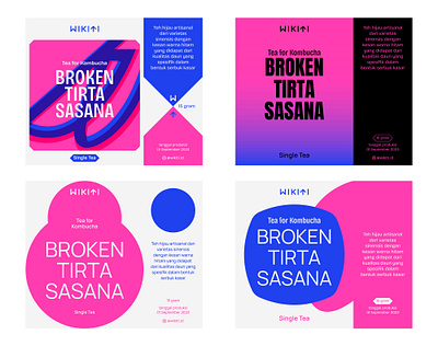 Pink and Blue beverage blue branding design digital geometry icon illustration indonesia layout logo minimal packaging pink simple tea vector
