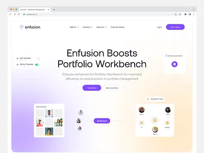 Investment Management Website Design business website clean ui finance website financial services hero area landing page portfolio management product design saas uiux wealth management web design