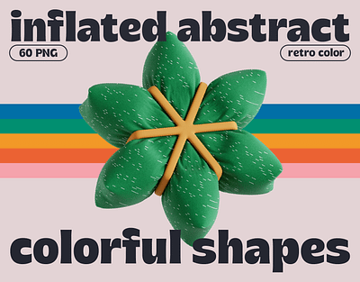 Inflated Abstract Retro Color 3d 3d blender abstract brand identity branding colorful download assets fabric illustration inflate key visual pattern poster retro color tridimensi pro wrap