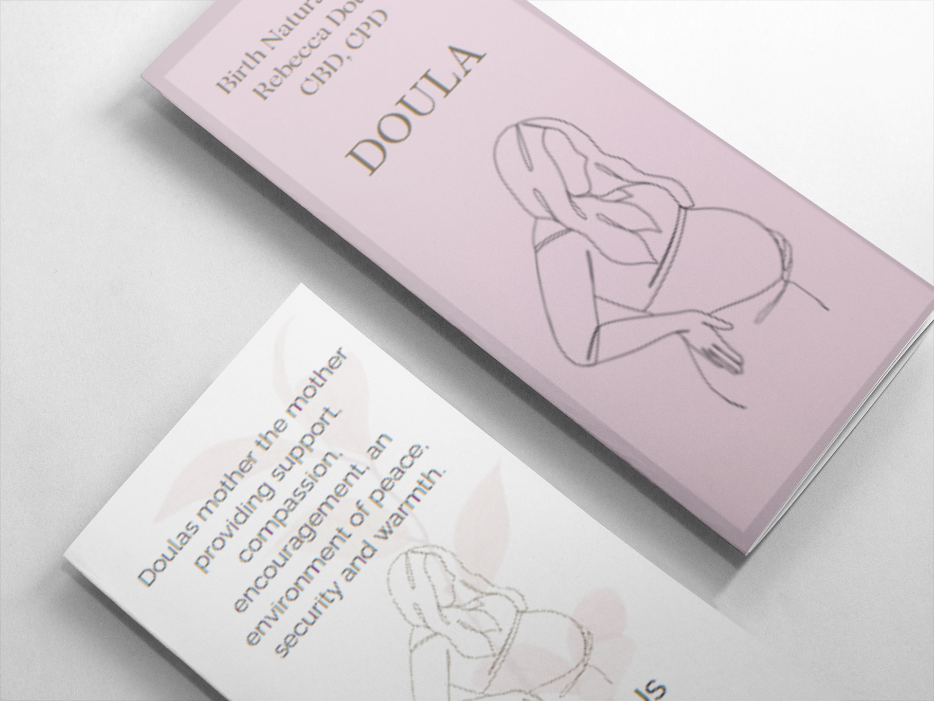 The Line Drawn Brochure birth professional brochure canva design doula brochure feminine design