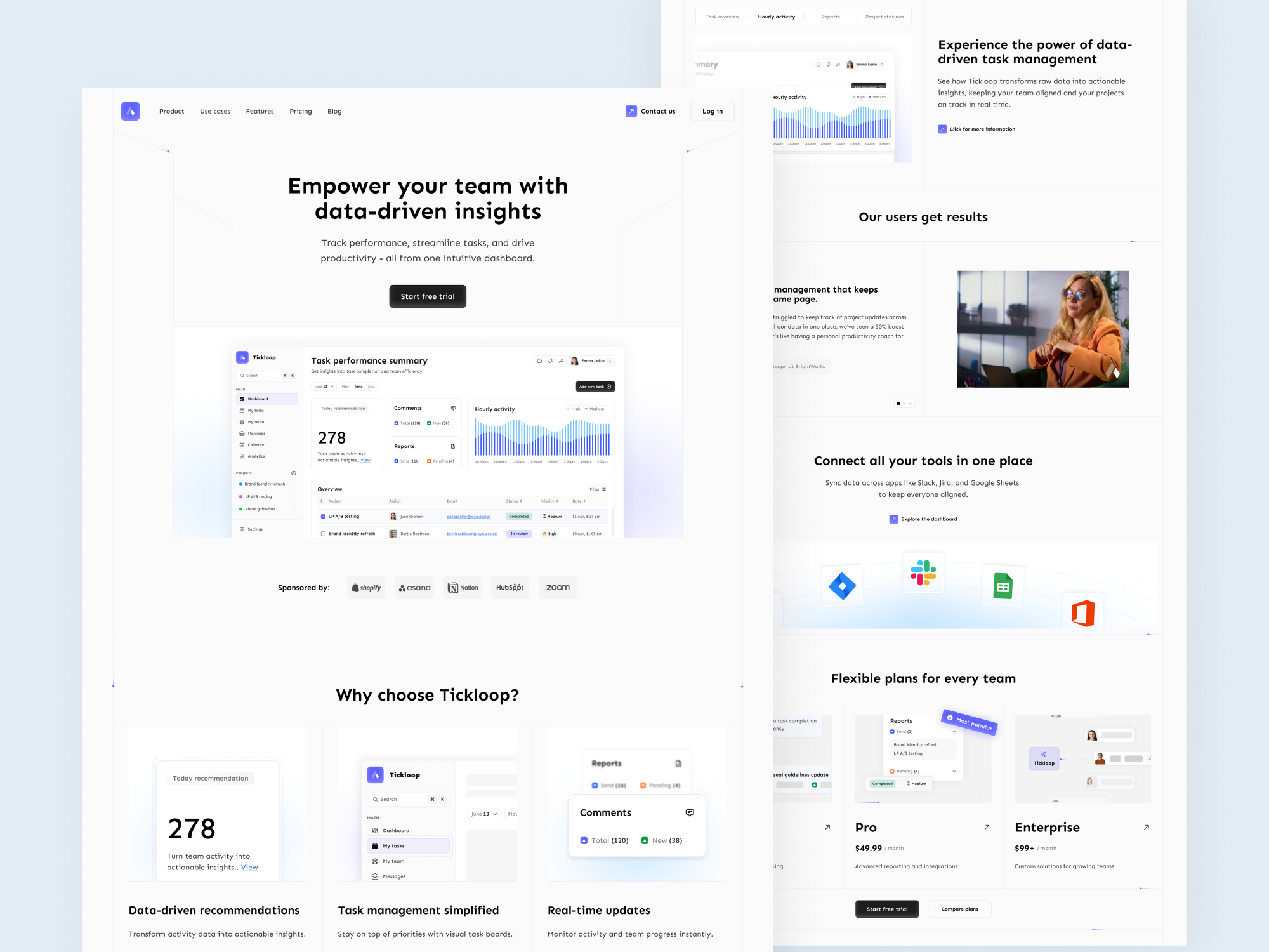 Example of Website Design + Development