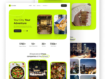 Social Deal Booking Website Design app design best web design booking website modern ui ui design ui ux ui ux design web app web application design web design web design inspiration web interface design web ui design