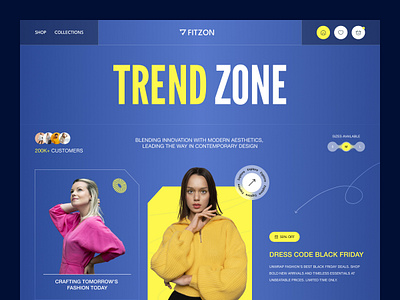 Website for Clothing Ecommerce Store ✦ Fitzon clothing design ecommerce interface mockup product service startup store ui ux web website