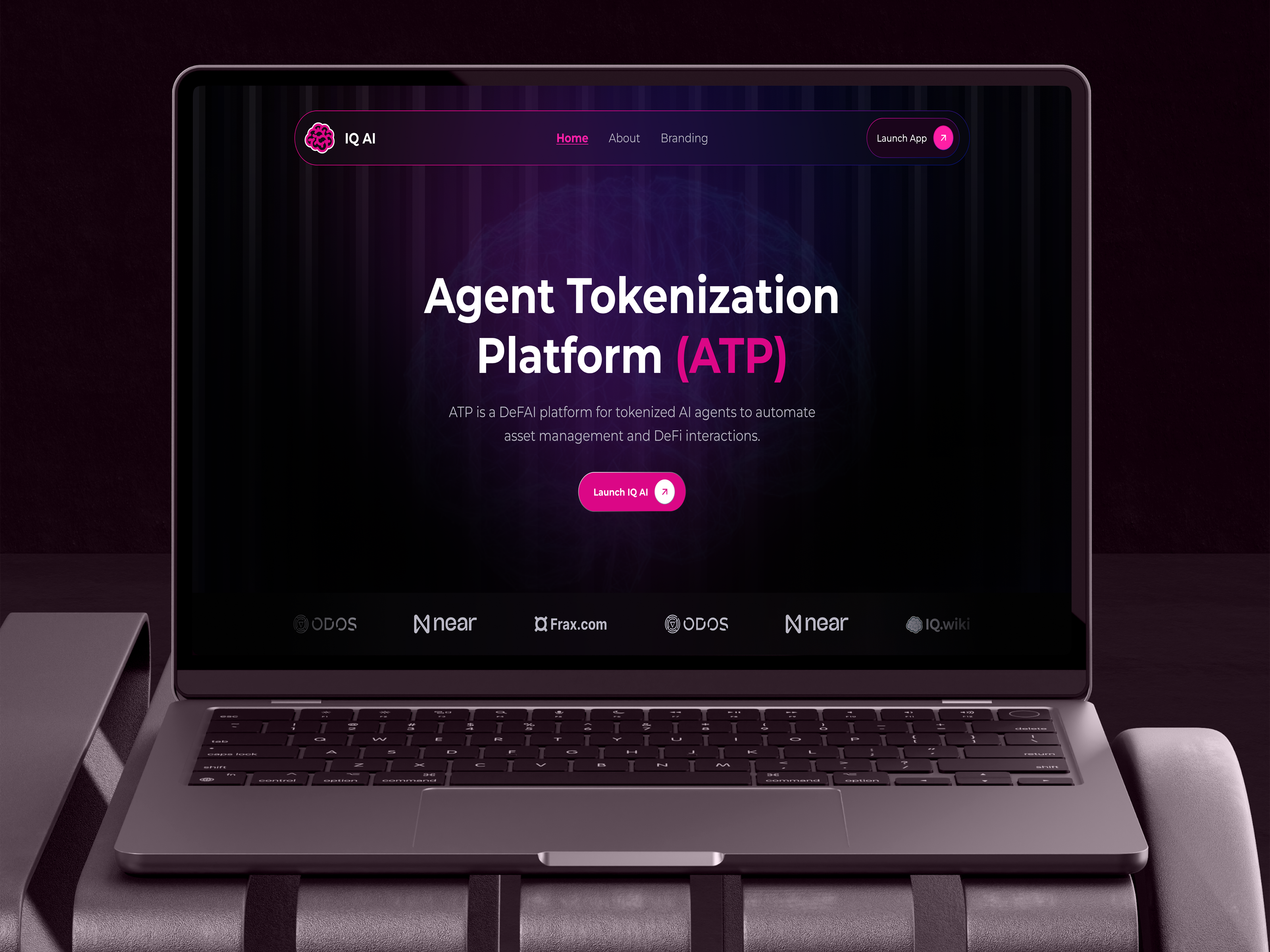 Crypto Agent Tokenization Platform ai ai agents artificial intelligence chatgpt iq landing page landingpage tecnology token tokenization ui ux web design webdesign website design