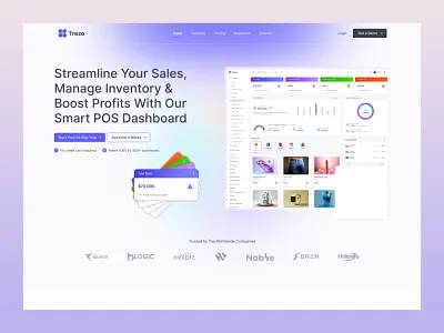 Trezo - POS Landing envytheme landing landing page pos uidesign uxdesign
