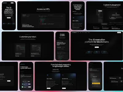 Zark Lab - UI/UX Design for AI Platform ai ai design ai landing page ai platform ai web design artificial intelligence blockchain chatbot clean dark deep learning landing page machine learning saas startup ui ui ux web design web design inspiration webdesign